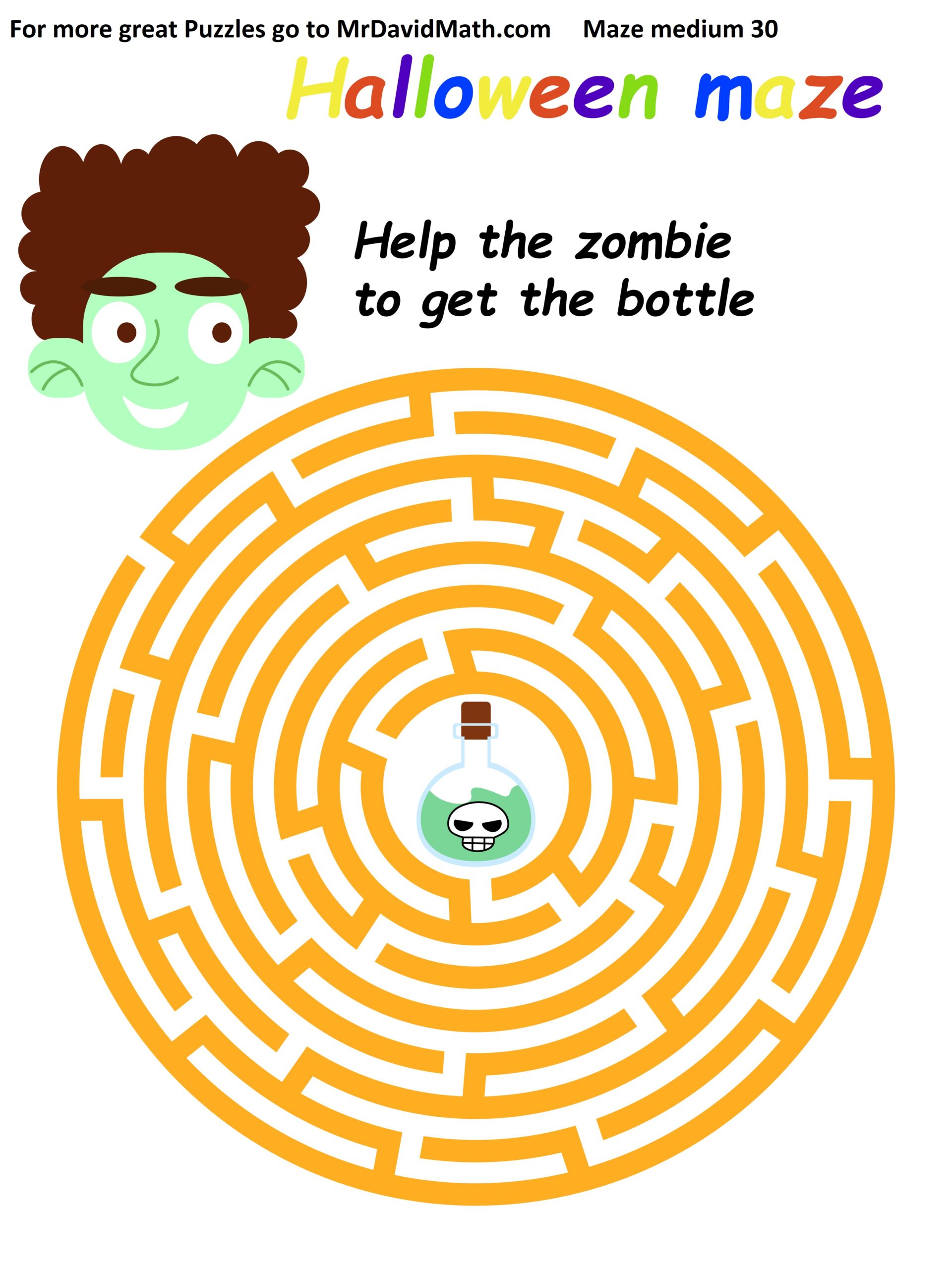 Help,The,Zombie,To,Get,The,Bottle,Halloween,Labyrinth,Stock – Mr David Math